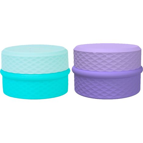 Flacon De Voyage En Silicone - 3x12 Ml + 1x82 Ml - Conteneur Étanche Pour Produits De Toilette - Avec Cuillère Et Couvercle À Double Fermeture - Lot De 4