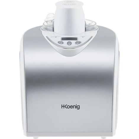 HKoenig HF180 Máquina Para Hacer Helados Caseros y Sorbetes Profesionales, Heladera Con Compresor, 135 W, 1 Litro, Preparación 30 Mins, Pantalla LCD, Conservación En Frío, Acero Inoxidable (1/5)
