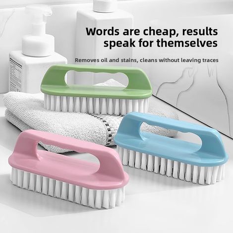 Lot de 2 brosses de nettoyage : Brosse de lessive multifonction, brosse polyvalente pour bassin domestique, Bleu