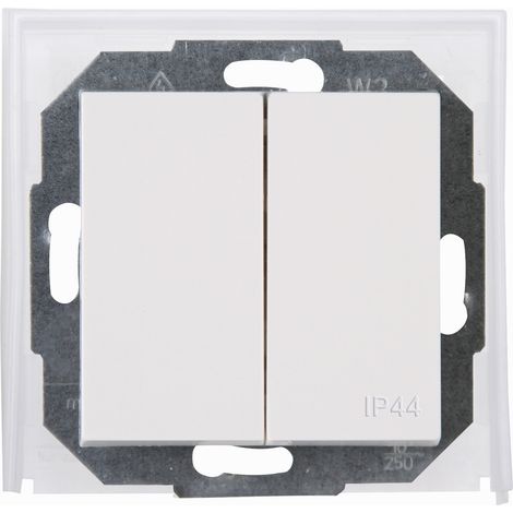 Kopp - ATHENIS IP44 – Serienschalter, mit Federplatte und Dichtungsring, Farbe: reinweiß - 699529084 (1/2)