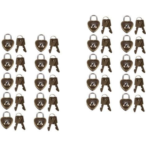 de 20 cadenas en forme de c ur pour bagages et armoires (1/5)