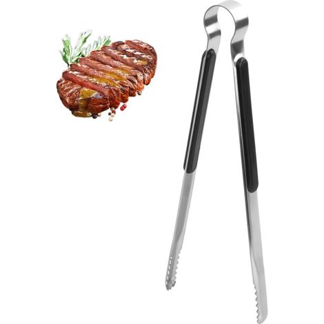 Pinces à barbecue en acier inoxydable, pinces à barbecue de 25 cm, pinces de cuisine professionnelles (1/5)