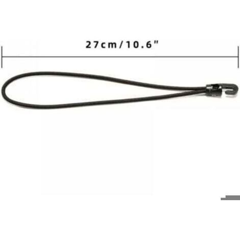 Tendeur Élastique - Caoutchouc Haute Qualité - 25 cm Bande + Crochet Plastique - Pour Bâche Piscine Jardin Camping Tente - Lot de 50 (1/5)