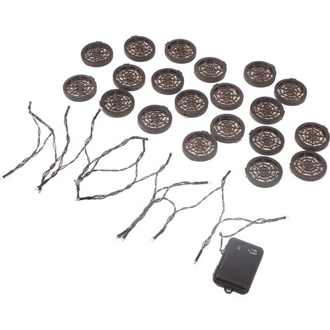 Halloween-Lichterkette mit innovativem, farbenfrohem und wasserdichtem 3D-Spinnennetzmuster – Dekorative LED-Lichterkette für Halloween (1/5)