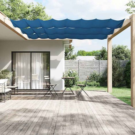 vidaXL Auvent vertical Bleu 60x420 cm Tissu oxford (1/3)