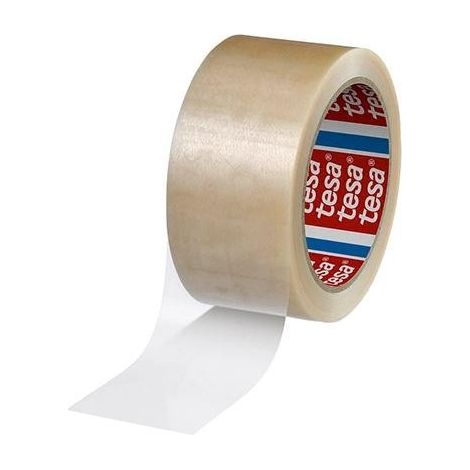 Nastro adesivo da imballaggio in PVC TESA, largo, trasparente, 66 m x 50 mm