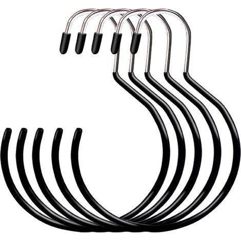 Set di 5 portasciugamani e portasciarpe antiscivolo – struttura in metallo con rivestimento in plastica, versatili, delicati e facili da fissare - Crezuo