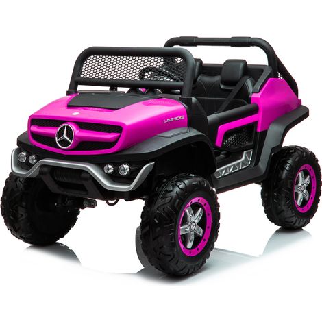 Macchina Elettrica per Bambini Mercedes Unimog Fuori Strada Rosa (1/5)