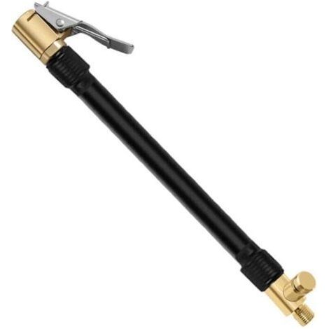 Adattatore per valvola pneumatici con 2 ugelli di gonfiaggio in ottone, raccordo per valvola di gonfiaggio a paletta per compressore, accessori per pompa per auto, bicicletta, moto (1/4)