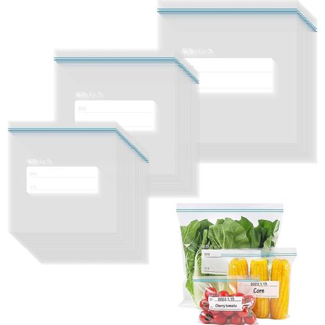 Zip Freezer Bags 65 Pieces, 3 Sizes Reusable (1/5)