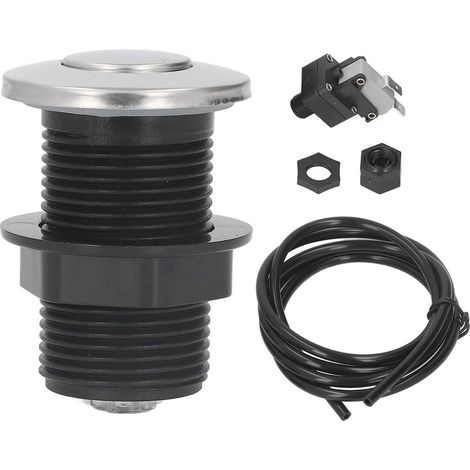 Interrupteur pneumatique pour broyeur d'échets alimentaires avec bouton en acier inoxydable pour démarrage spa, 125/250V (1/4)