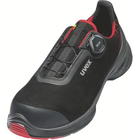 uvex Halbschuhe 1 G2 S3 schwarz rot Weite 10 Größe 51 (1/5)