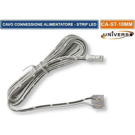 CAVO DI CONNESSIONE TRA ALIMENTATORE SERIE QS E STRIP LED MONOCOLORE DC12-24V LARGHEZZA 10MM (1/3)