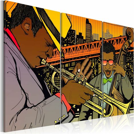 Tableau musicien de jazz - 90 x 60 cm (1/2)