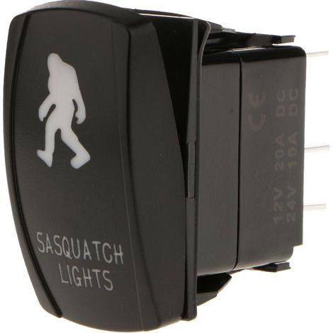 12v / 24v Bateau Voiture Marche / Arrêt Sasquatch Rocker Léger Interrupteur à Bascule 5 Broches -bleu (1/5)