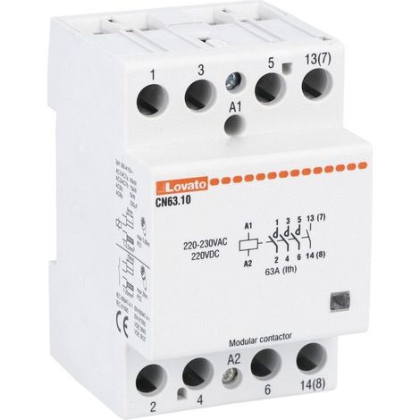 Contattore Modulare 63A Ac1 (Lovato Cod. Cn6310220)