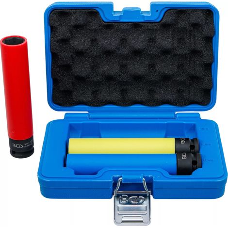 BGS Jeu d'inserts de protection puissants extra profonds Entraînement carré intérieur 12,5 mm (1/2") SW 17 / 19 / 21 mm 3 pièces - 74567 (1/5)