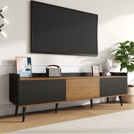 Mobile TV 3 ante con contenitore 160 cm nero OKMYHOME (1/5)