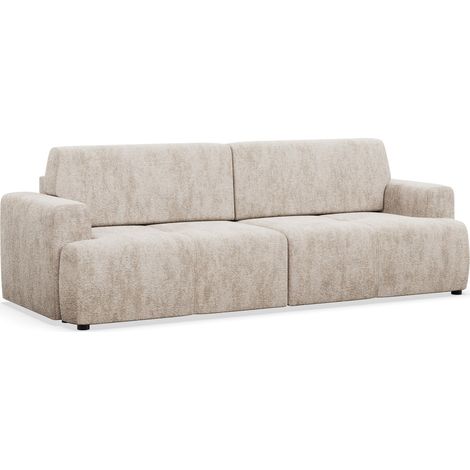 Selsey Cobbly - Schlafsofa mit Bettkasten, Chenille Onyx Beige, 244 cm (1/4)