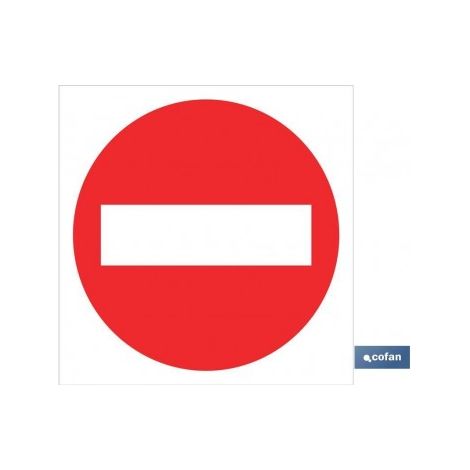 Schild aus Polystyrol mit Verbotspiktogramm, 297x297 mm, variables Design.