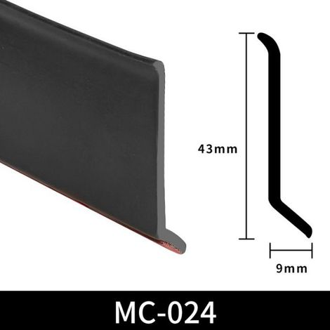 Bande Anti-Pluie - Caoutchouc Souple - 1,5 m x 4,3 cm - Pour Fenêtre et Porte Intérieur Extérieur - Noir (1/5)