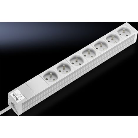 Rittal DK 7240.510  Steckdosenleiste 7-fach Aluminium   1 St.