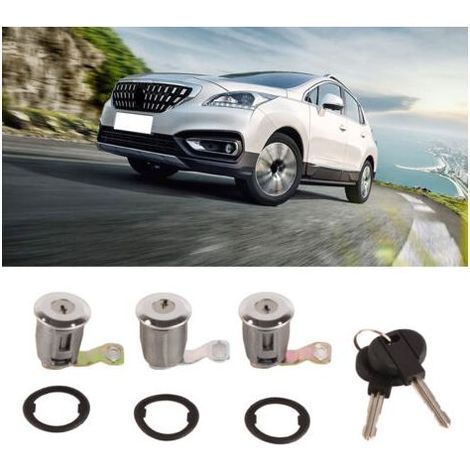 Contacteur positions avec clé marche/arret 252522 Jeu de barillet de serrure de porte de voiture avec clés pour Peugeot Partner Citroen Berlingo Xsara(1) (1/4)