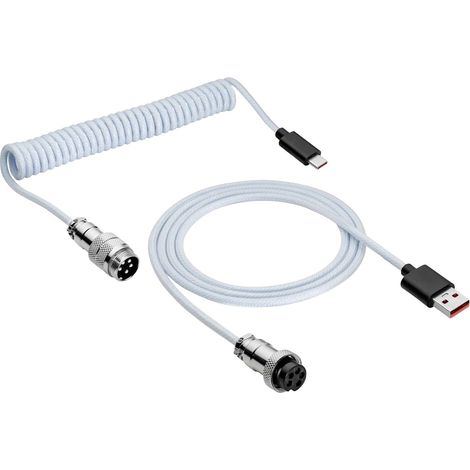 Akyga Câble USB USB 2.0 USB-C® mâle, USB-A mâle 3.00 m blanc AK-USB-48