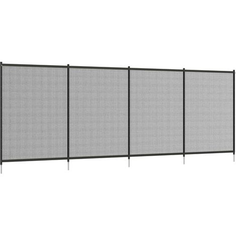Clôture de piscine noire en aluminium 365 x 126 cm, ensemble de 4 panneaux pour terrasse et balcon (1/5)