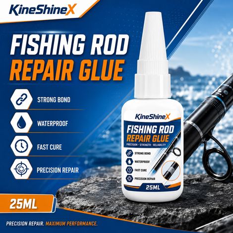 KineShineX Reparaturkleber für Angelruten, Spinnruten, Führungsringe und Rutenspitzen – Reparaturkleber für Angelzubehör (1/5)