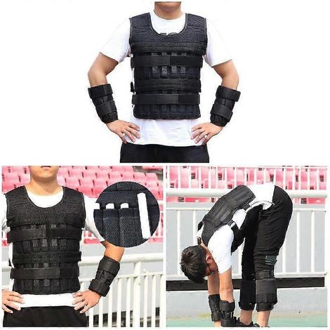 Gilet lesté de 20 kg, poids ajustable, gilet d'entraînement de boxe
