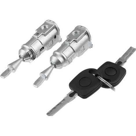 Compatible with Volkswagen New Santana door lock cylinder and New Jetta Tiguan door lock cylinder, 2 keys 107837167BA (1/4)