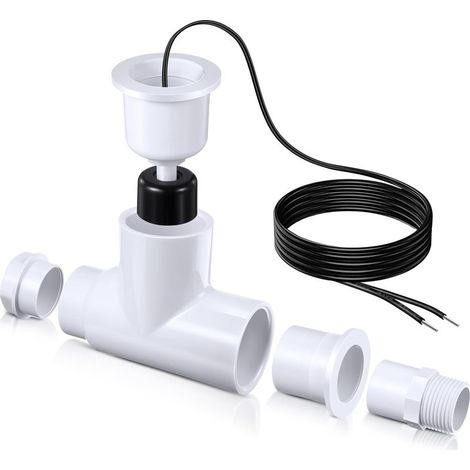 Stück SS1 Kondensatüberlaufschalter, SS1 T-förmiger Schwimmerschalter mit 3/4-Zoll-Adapter und 1,8 m Kabel, HVAC-Überlauf-Abschaltschwimmerschalter für HLK-Systeme (1/5)