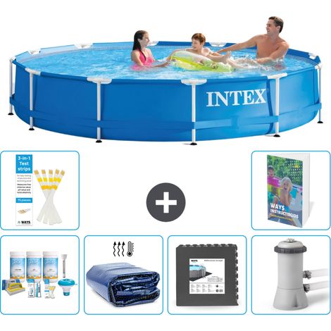 Frame Pool Rund - 366x76 cm - 7-teilig S59