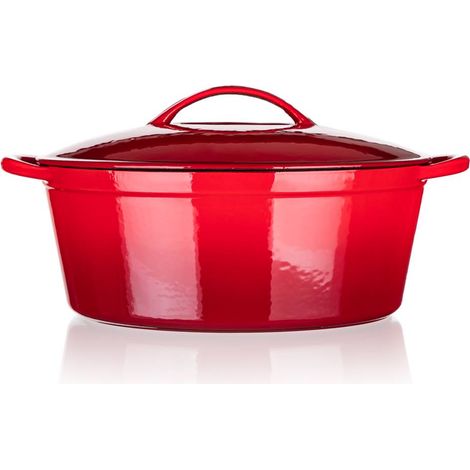 Cocotte en fonte, idéale pour les banquets, les ragoûts d'oie et les cuissons à induction, 6,7 l (1/5)