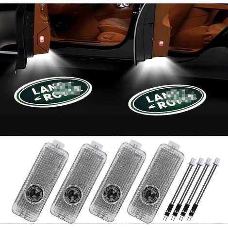 Lot de 4 projecteurs LED sans fil pour portières de voiture Land Rover, avec fonction projecteur 3D facile à utiliser. (1/5)