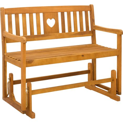 Banc à bascule de jardin Naturel 110 x 59 x 97 cm vidaXL (1/5)