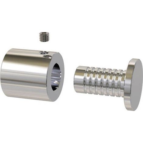 Entretoise percée en Inox poli Ø 15 mm projection 15 mm (1/5)