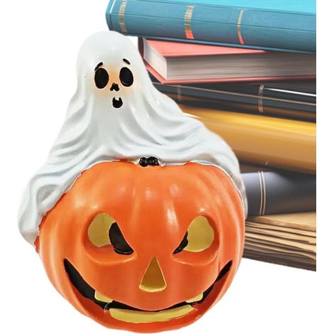 Figurine Fantôme Mignonne Statue Décorative Effrayante Festive avec un Déco de bureau fantôme Halloween Pour Intérieur Et Extérieur Maison Bureau Table De Travail Bibliothèque Chambre Pièc (1/5)