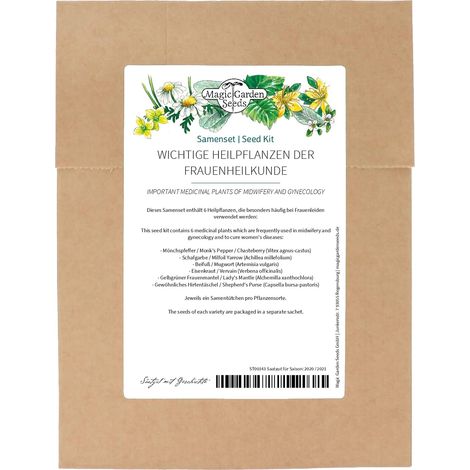 Plantes médicinales importantes en gynécologie - kit de semences avec 6 plantes médicinales, qui sont fréquemment utilisées pour les maladies gynécologiques (1/5)