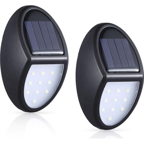 LEMROE Lampe Solaire Exterieur pack LED Applique eclairage étanche avec Capteur Crépusculaire 2 10 IP65 (1/5)