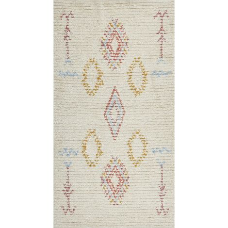 Rug BETTIAH Beige 80 x 150 cm Cotton