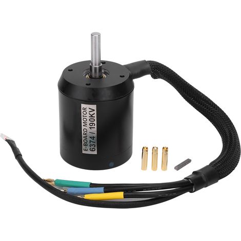 Moteur électrique pour skateboard 6374, capteur Hall intégré, haute torsion 8Nm, bobinage multibrins, roulements NMB, câble silicone 12AWG (1/4)