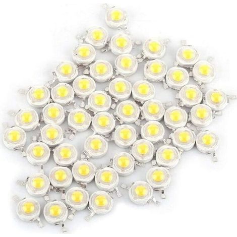 100 Pcs Led Haute Puissance Puce, 1 W Super Bright L'intensité De L'émetteur De Lumière Smd Composants Diode Ampoule Lampe Perles Chip Diy Luminaire Pour Projecteur Spot (1/5)