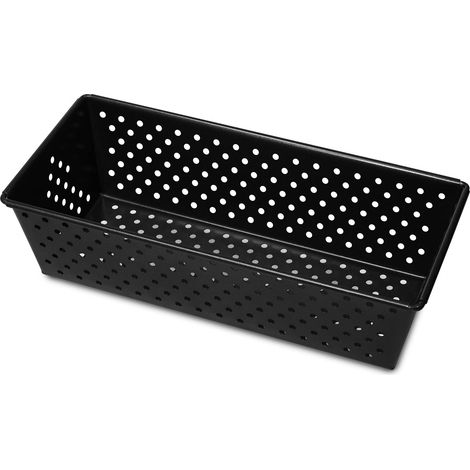 Guardini Gardenia, Stampo Forato per Pane 25x11cm, Acciaio con rivestimento antiaderente, Colore nero (1/2)