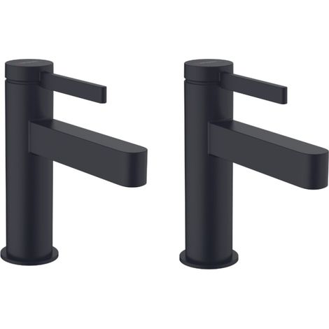 Lot de 2 mitigeurs lavabo HANSGROHE Finoris 110 avec bonde Push-Open noir mat