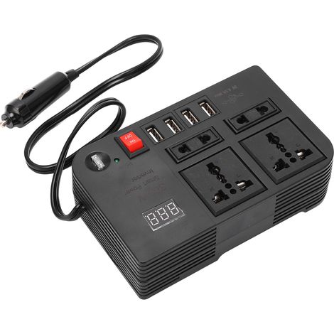 Convertisseur 12V vers 220V Onduleur Électrique avec 4 Ports USB et 4 Prises (1/5)