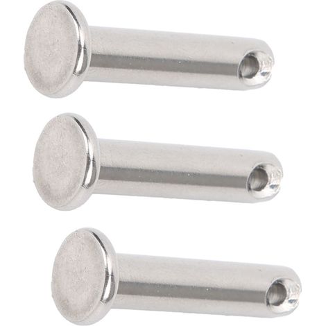 50 Stück runde Gabelbolzen mit Flachkopf aus Edelstahl 304 zur Positionierung linearer beweglicher Teile, M6x25 mm (1/5)