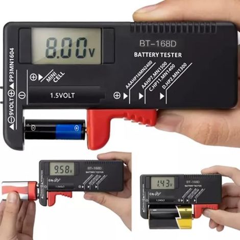 Testeur de Piles Numérique Universel 1.5V 9V pour AA AAA C D N (1/3)