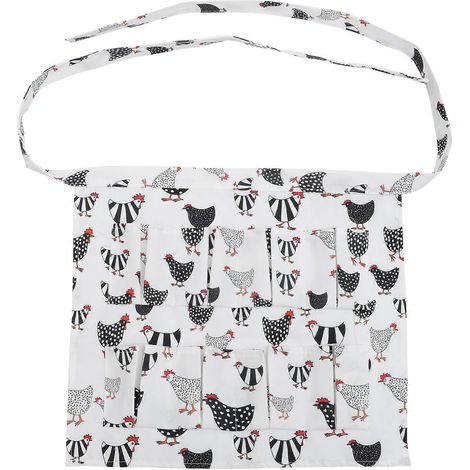 Tabliers pour adultes, porte-œufs de ferme, tablier de ramassage d'œufs, tablier pour œufs de canard, tablier pour œufs frais-40x37cm-Black (1/2)